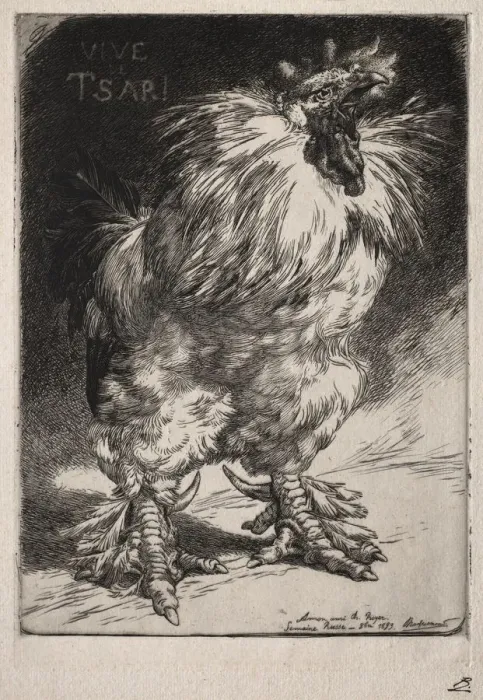 Framed Print : The French Cock, 1893. Creator: Felix Bracquemond (French, 1833-1914) Framed Print : The French Cock, 1893. Creator: Felix Bracquemond (French, 1833-1914)