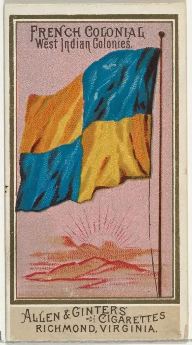 Framed Print : French Colonial West Indian Colonies, from Flags of All Nations Framed Print : French Colonial West Indian Colonies, from Flags of All Nations