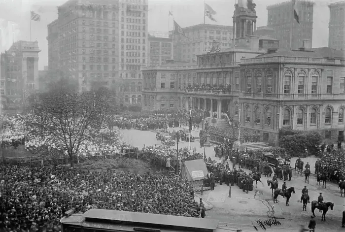 Framed Print : French Commission at City Hall, between c1915 and c1920. Creator: Bain News Service Framed Print : French Commission at City Hall, between c1915 and c1920. Creator: Bain News Service
