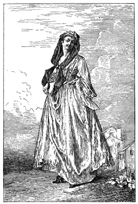 Framed Print : French Costume, (1885). Artist: Jean-Antoine Watteau Framed Print : French Costume, (1885). Artist: Jean-Antoine Watteau