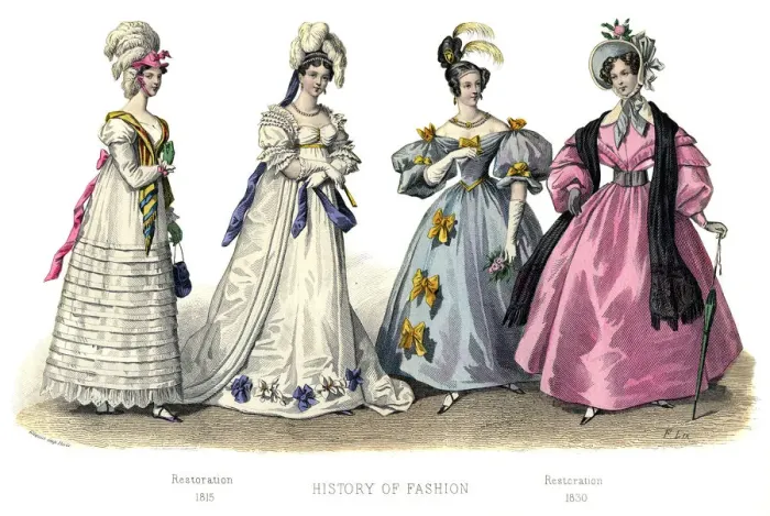 Framed Print : French costume: Restoration, (1882) Framed Print : French costume: Restoration, (1882)
