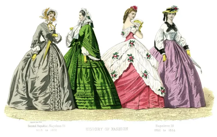 Framed Print : French costume: Second Republic, Napoleon III, (1882) Framed Print : French costume: Second Republic, Napoleon III, (1882)