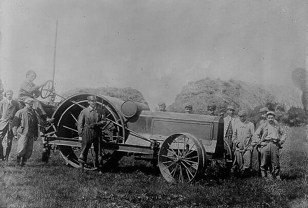 French cripples run a tractor, 17 May 1918. Creator: Bain News Service