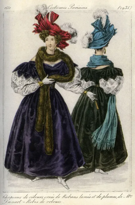 Framed Print : French fashions of the 19th century, 1831 (1938) Framed Print : French fashions of the 19th century, 1831 (1938)