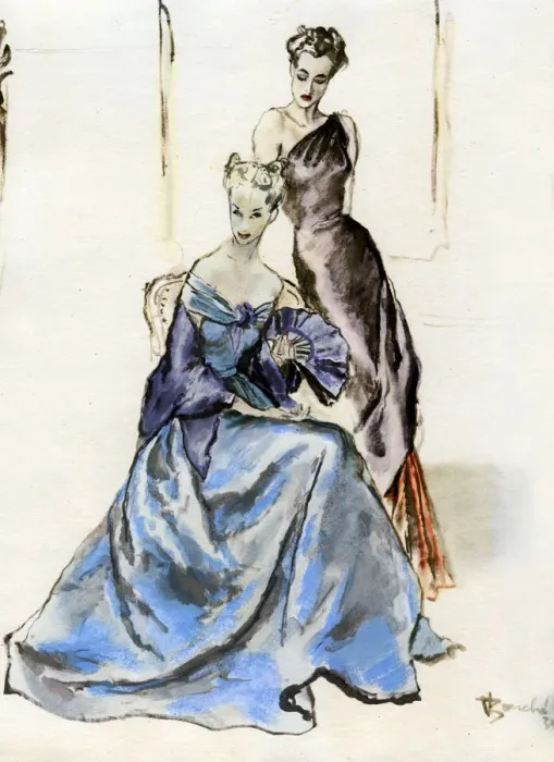 Framed Print : French fashions of the 20th century, 1938. Artist: Rene Robert Bouche Framed Print : French fashions of the 20th century, 1938. Artist: Rene Robert Bouche