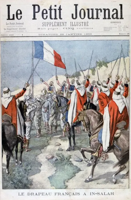 Framed Print : The French flag in In Salah, Algeria, 1900