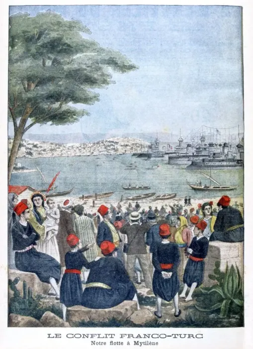 Framed Print : French fleet at Mytilene (Lesbos), 1901 Framed Print : French fleet at Mytilene (Lesbos), 1901