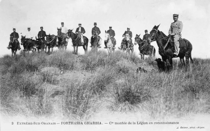 Framed Print : French Foreign Legion cavalry, Forthassa Gharbia, Algeria, c1905. Artist: J Geiser Framed Print : French Foreign Legion cavalry, Forthassa Gharbia, Algeria, c1905. Artist: J Geiser