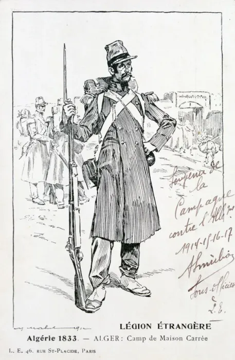 Framed Print : The French Foreign Legion, Maison Carree, Algeria, 1833, (20th century) Framed Print : The French Foreign Legion, Maison Carree, Algeria, 1833, (20th century)