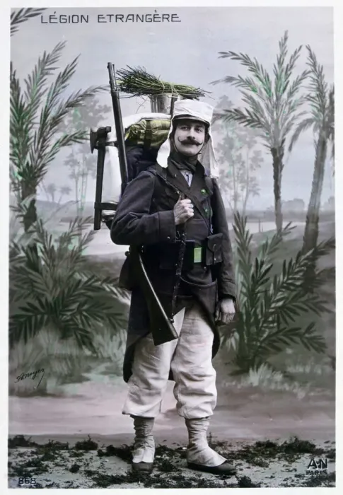 Framed Print : French Foreign legionnaire, c1900. Artist: J Geiser Framed Print : French Foreign legionnaire, c1900. Artist: J Geiser