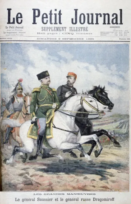 Framed Print : French General Saussier and Russian General Dragomirov, 1895. Artist: F Meaulle Framed Print : French General Saussier and Russian General Dragomirov, 1895. Artist: F Meaulle