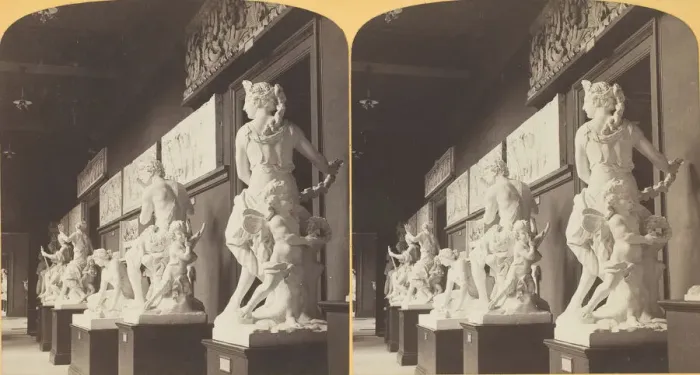 Framed Print : French Historic Sculpture; Room 11 Art Institute, 1893. Creator: Henry Hamilton Bennett Framed Print : French Historic Sculpture; Room 11 Art Institute, 1893. Creator: Henry Hamilton Bennett