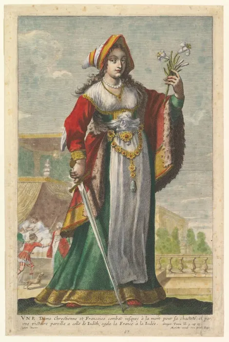 Framed Print : French Judith, an illustration from Pierre Le Moynes La Gallerie des femmes fortes Framed Print : French Judith, an illustration from Pierre Le Moynes La Gallerie des femmes fortes