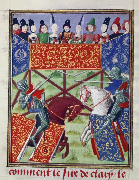Framed Print : French knights jousting, 1470-1475. Creator: Unknown Framed Print : French knights jousting, 1470-1475. Creator: Unknown