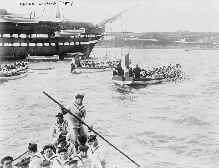 Framed Print : French Landing party, between c1914 and c1915. Creator: Bain News Service Framed Print : French Landing party, between c1914 and c1915. Creator: Bain News Service