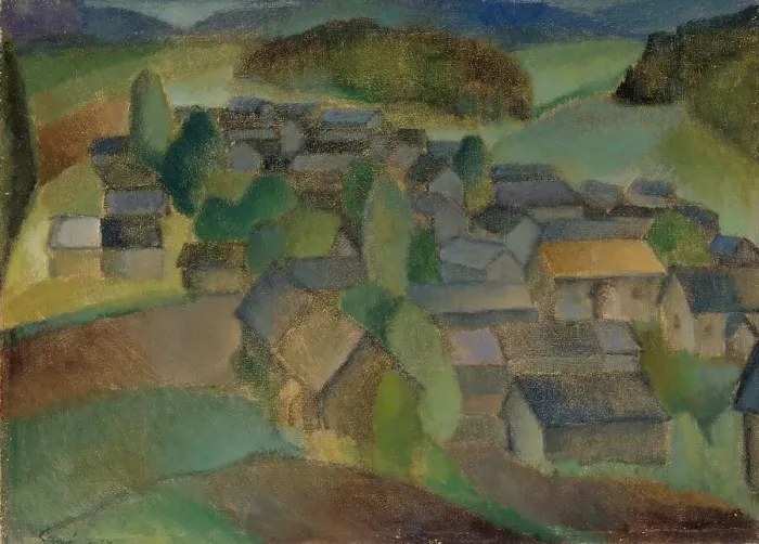 Framed Print : French landscape, 1917. Creator: Alvar Cawén Framed Print : French landscape, 1917. Creator: Alvar Cawén