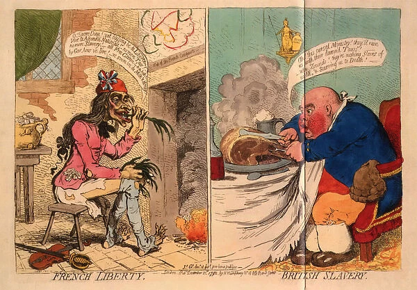French Liberty. British Slavery, 1792. Artist: Gillray, James (1757-1815)