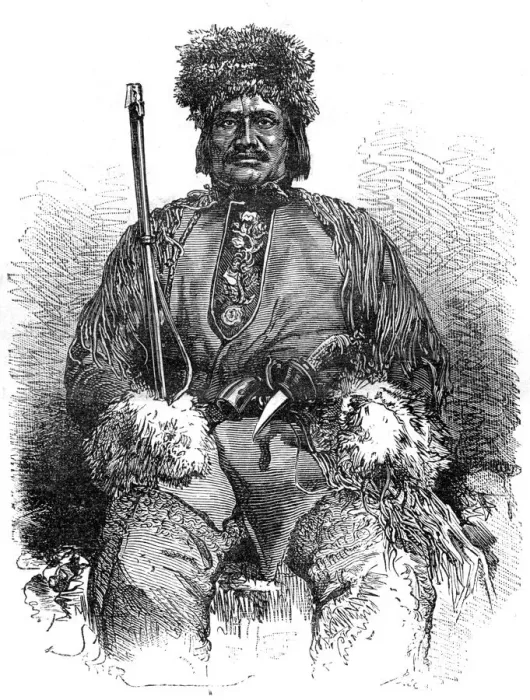 Framed Print : A French Metis, Canada, 19th century. Artist: Sellier Framed Print : A French Metis, Canada, 19th century. Artist: Sellier