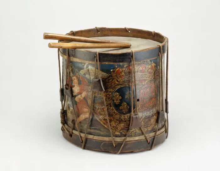 Framed Print : French Military Side Drum and Drumsticks, France, 1772. Creator: Unknown Framed Print : French Military Side Drum and Drumsticks, France, 1772. Creator: Unknown