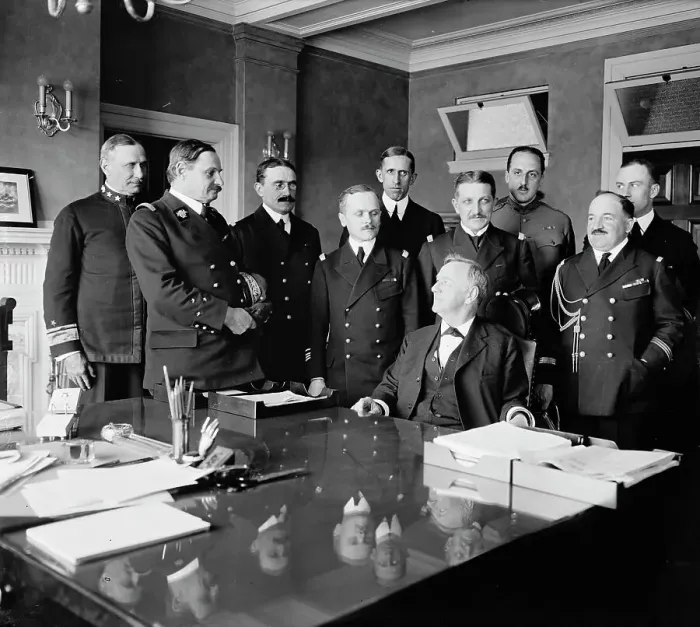 Framed Print : French Naval Mission, between 1910 and 1920. Creator: Harris & Ewing. French Naval Mission, between 1910 and 1920. Creator: Harris & Ewing Framed Print : French Naval Mission, between 1910 and 1920. Creator: Harris & Ewing. French Naval Mission, between 1910 and 1920. Creator: Harris & Ewing