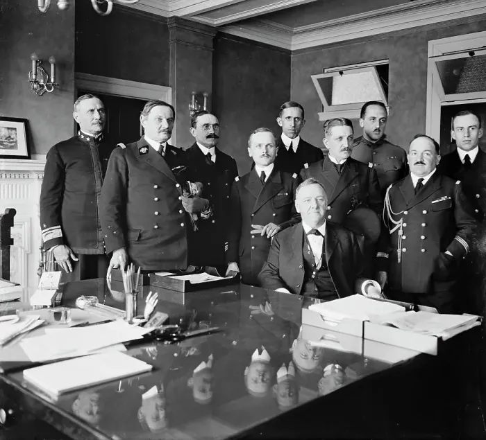 Framed Print : French Naval Mission, between 1910 and 1920. Creator: Harris & Ewing. French Naval Mission, between 1910 and 1920. Creator: Harris & Ewing Framed Print : French Naval Mission, between 1910 and 1920. Creator: Harris & Ewing. French Naval Mission, between 1910 and 1920. Creator: Harris & Ewing