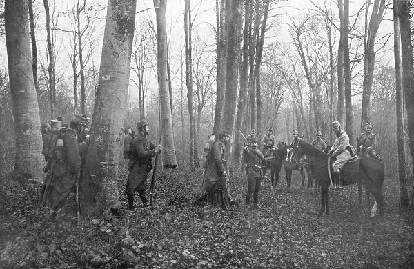 French patrols in the Forest of Argonne, France, 1915