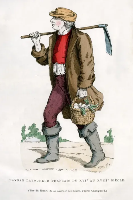 Framed Print : French peasant farm labourer, 16th century (1882-1884) Framed Print : French peasant farm labourer, 16th century (1882-1884)