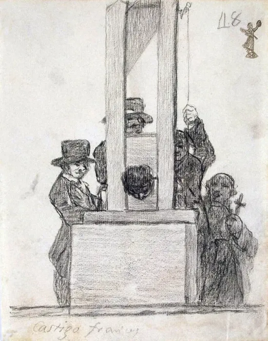 Framed Print : French Penalty, between 1824 and 1828. Artist: Francisco Goya Framed Print : French Penalty, between 1824 and 1828. Artist: Francisco Goya