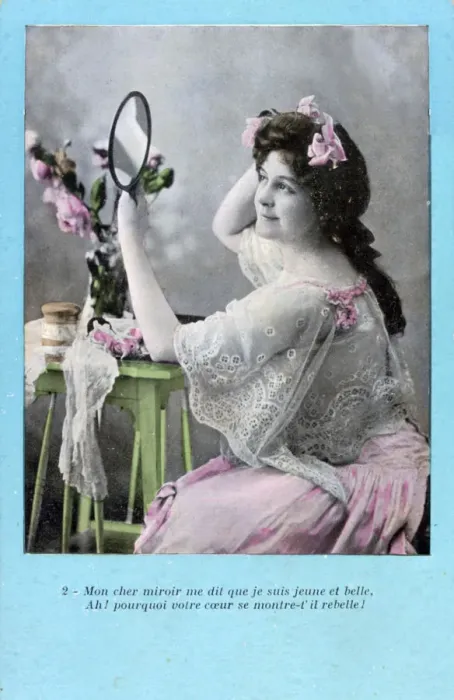 Framed Print : French postcard, c1900 Framed Print : French postcard, c1900