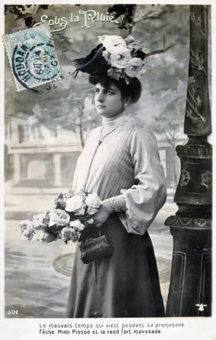 Framed Print : French postcard, c1900 Framed Print : French postcard, c1900