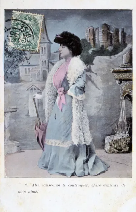 Framed Print : French postcard, c1900
