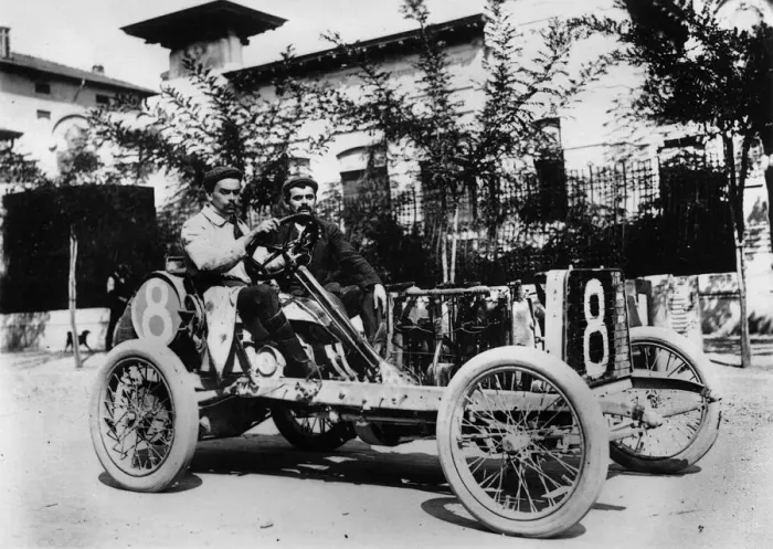 Framed Print : French racing driver Louis Wagner in his Darracq, Coppa Florio, Brescia, Italy, 1905 Framed Print : French racing driver Louis Wagner in his Darracq, Coppa Florio, Brescia, Italy, 1905
