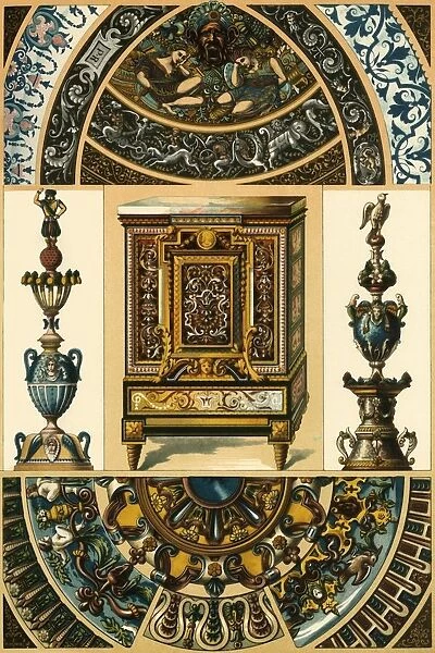French Renaissance enamel on metal, pottery painting, metal mosaic, (1898). Creator: Unknown