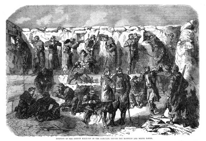 Framed Print : French rifle pit in the parallel before the mamelon and white tower, Sevastopol, Crimean War, 1855 Framed Print : French rifle pit in the parallel before the mamelon and white tower, Sevastopol, Crimean War, 1855