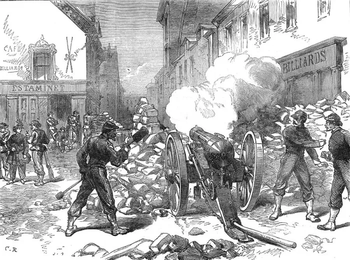Framed Print : The French Siege of Paris: advanced post in the village of Issy, 1871. Creator: C. R Framed Print : The French Siege of Paris: advanced post in the village of Issy, 1871. Creator: C. R