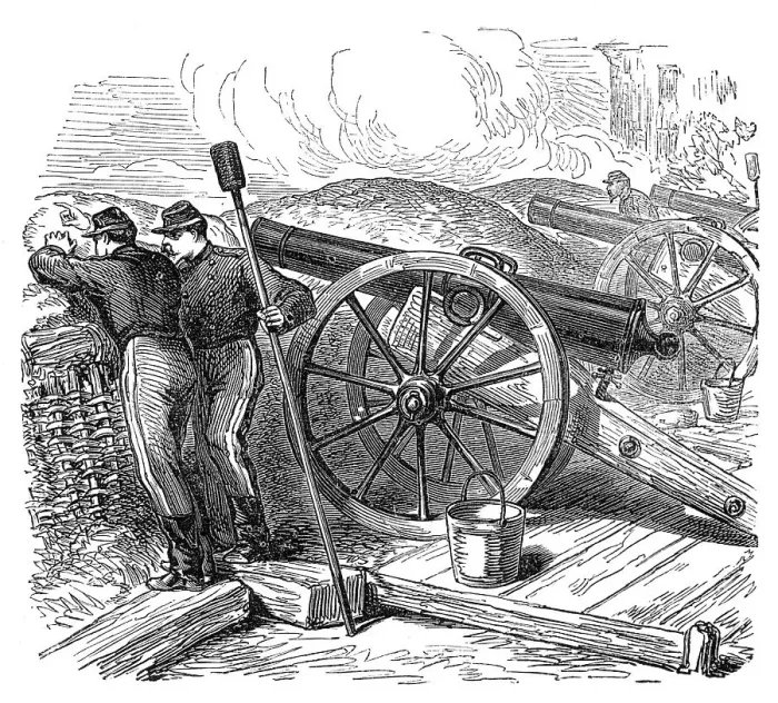 Framed Print : The French Siege of Paris: battery at Courbevoie, 1871. Creator: Unknown Framed Print : The French Siege of Paris: battery at Courbevoie, 1871. Creator: Unknown