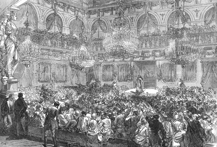 Framed Print : The French Siege of Paris: concert for the wounded at the Tuileries, 1871. Creator: C. R Framed Print : The French Siege of Paris: concert for the wounded at the Tuileries, 1871. Creator: C. R