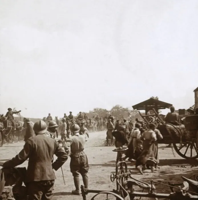 Framed Print : French soldiers, Igny, Northern France, c1914-c1918 Framed Print : French soldiers, Igny, Northern France, c1914-c1918