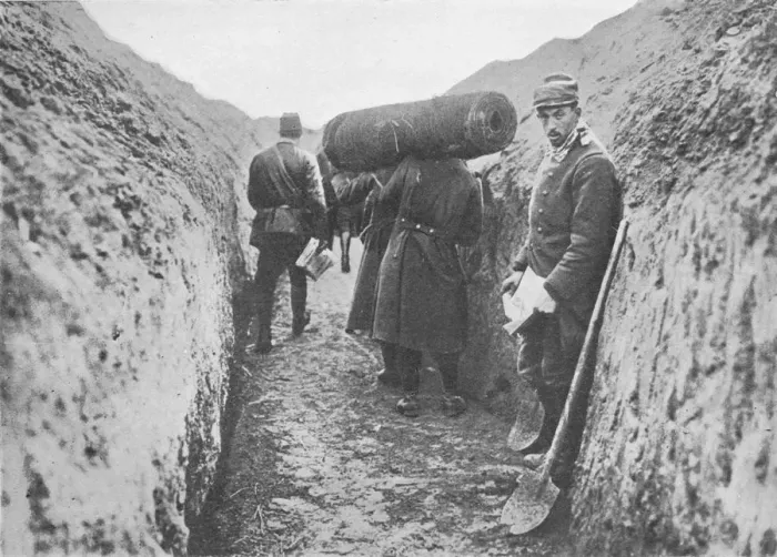 Framed Print : In one of the French trenches, 1914 Framed Print : In one of the French trenches, 1914
