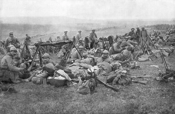 French troops at rest, Verdun, France, 1916