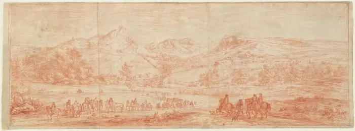 Framed Print : French Troops before Salins and the Surrounding Hills, 1668 / 1670. Creator: Adam Frans van der Meulen Framed Print : French Troops before Salins and the Surrounding Hills, 1668 / 1670. Creator: Adam Frans van der Meulen