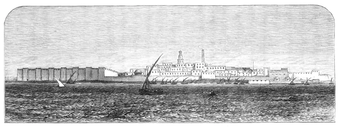 Framed Print : The French in Tunis: the town of Sfax, from the anchorage, 1881. Creator: Unknown Framed Print : The French in Tunis: the town of Sfax, from the anchorage, 1881. Creator: Unknown