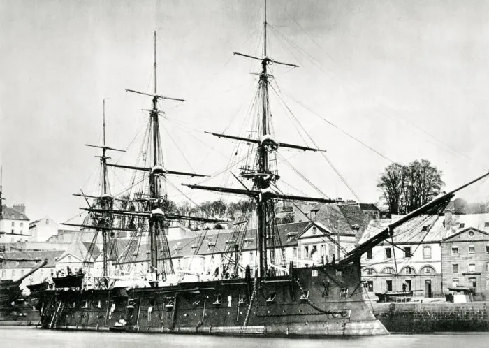 Framed Print : French warship, l Ocean, 1868 Framed Print : French warship, l Ocean, 1868