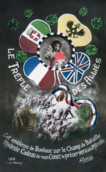 Framed Print : French WWI postcard, 1914-1918