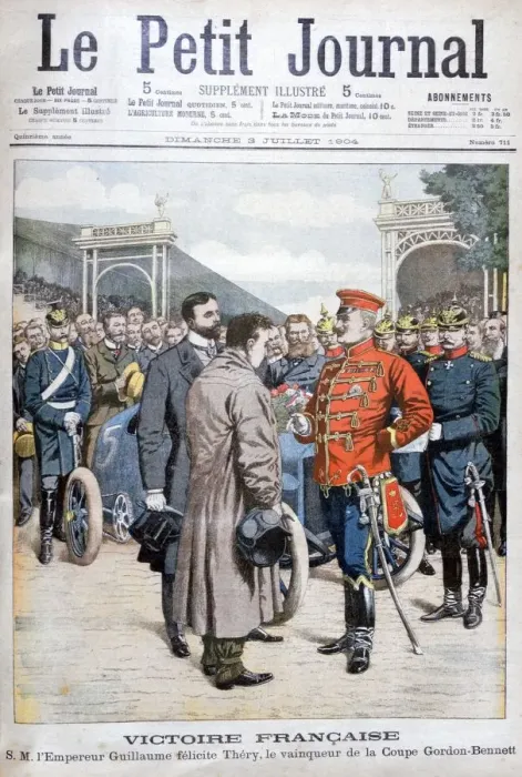 Framed Print : Frenchman Leon Thery, winner of the Gordon Bennett Cup in auto racing, 1904 Framed Print : Frenchman Leon Thery, winner of the Gordon Bennett Cup in auto racing, 1904