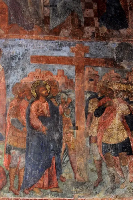 Framed Print : Fresco in the Cathedral of Our Lady of the Sign, Novgorod, Early 18th cen Artist: Bakhmatov, Ivan Yakovlevich (active Early 18th cen. ) Framed Print : Fresco in the Cathedral of Our Lady of the Sign, Novgorod, Early 18th cen Artist: Bakhmatov, Ivan Yakovlevich (active Early 18th cen. )