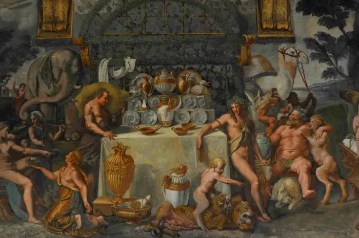 Framed Print : Fresco detail from the Chamber of Amor and Psyche, 1526-1534. Artist: Romano, Giulio (1499-1546) Framed Print : Fresco detail from the Chamber of Amor and Psyche, 1526-1534. Artist: Romano, Giulio (1499-1546)