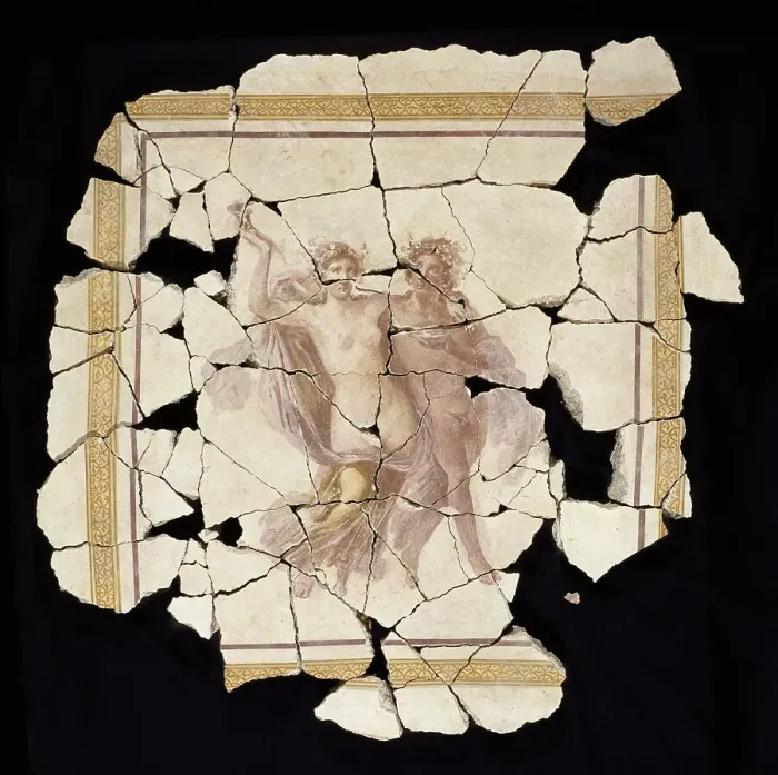 Framed Print : Fresco Fragment, 1st century A.D.. Creator: Unknown Framed Print : Fresco Fragment, 1st century A.D.. Creator: Unknown