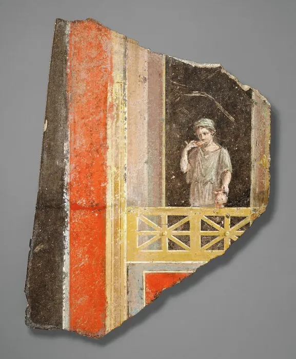 Framed Print : Fresco Fragment: Woman on a Balcony, 10 B.C.-A.D. 14. Creator: Unknown Framed Print : Fresco Fragment: Woman on a Balcony, 10 B.C.-A.D. 14. Creator: Unknown