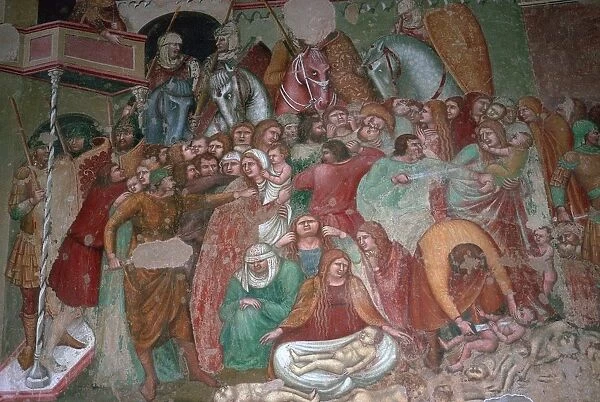 Fresco of the massacre of the innocents, 15th century